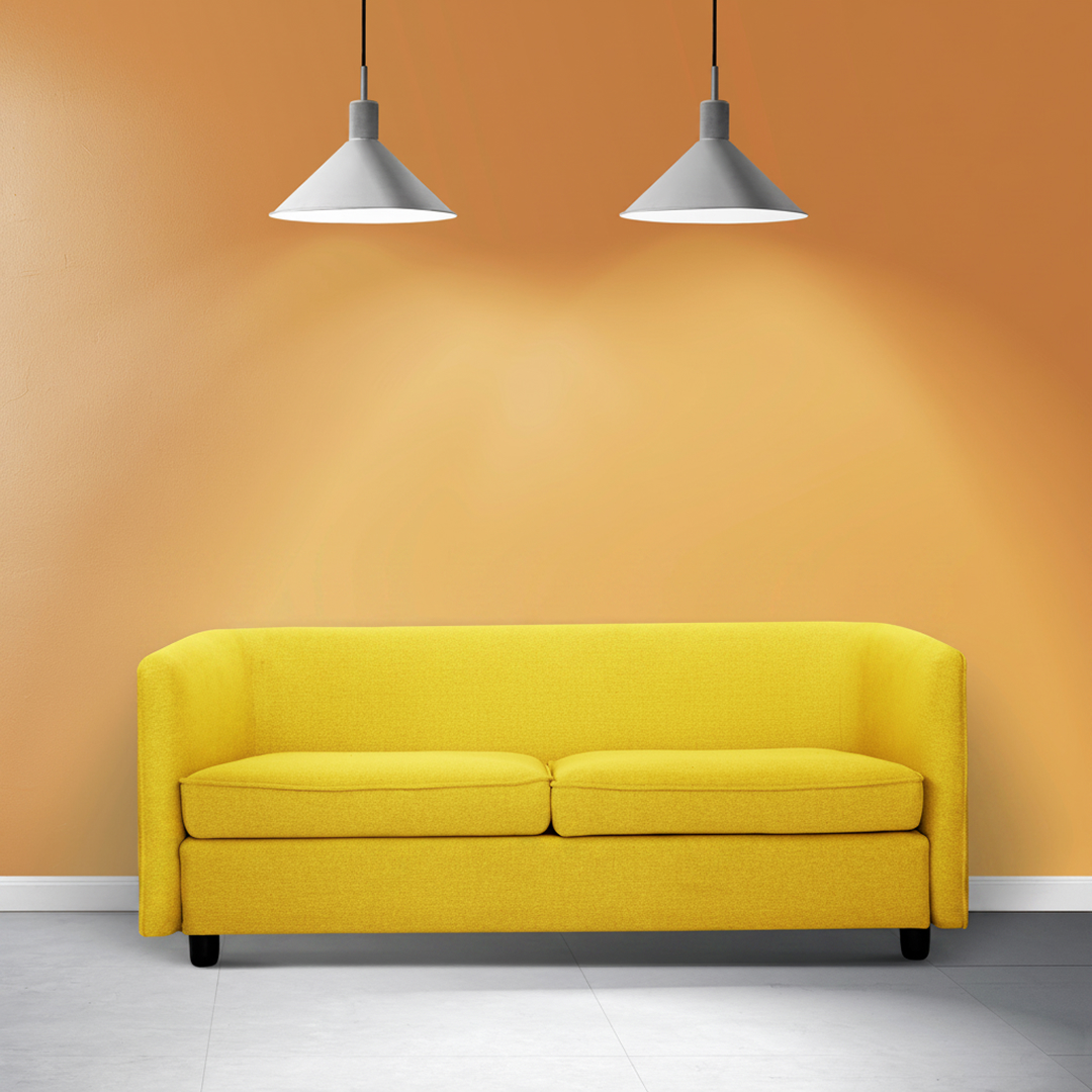 Amber Glow Minimal Sofa - Image 2