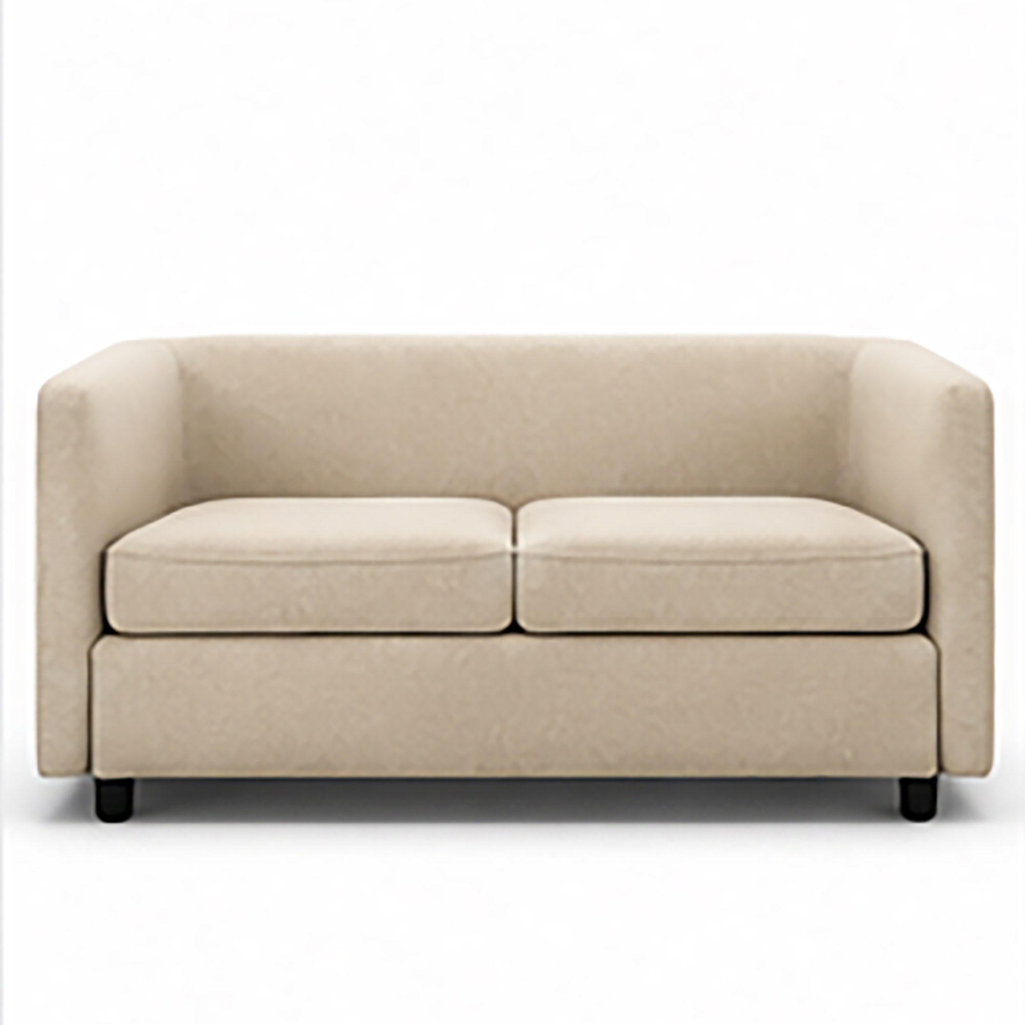Woodly Modern Curved 2-Seater Fabric Sofa