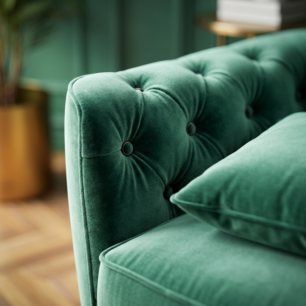 Woodly Emerald Luxe Accent Armchair