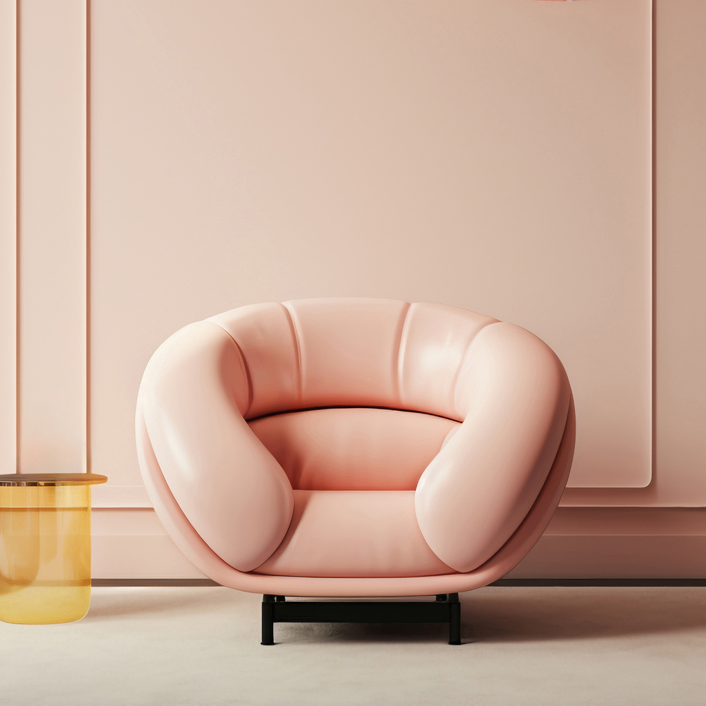 Woodly Blush Aura Luxe Lounge Chair